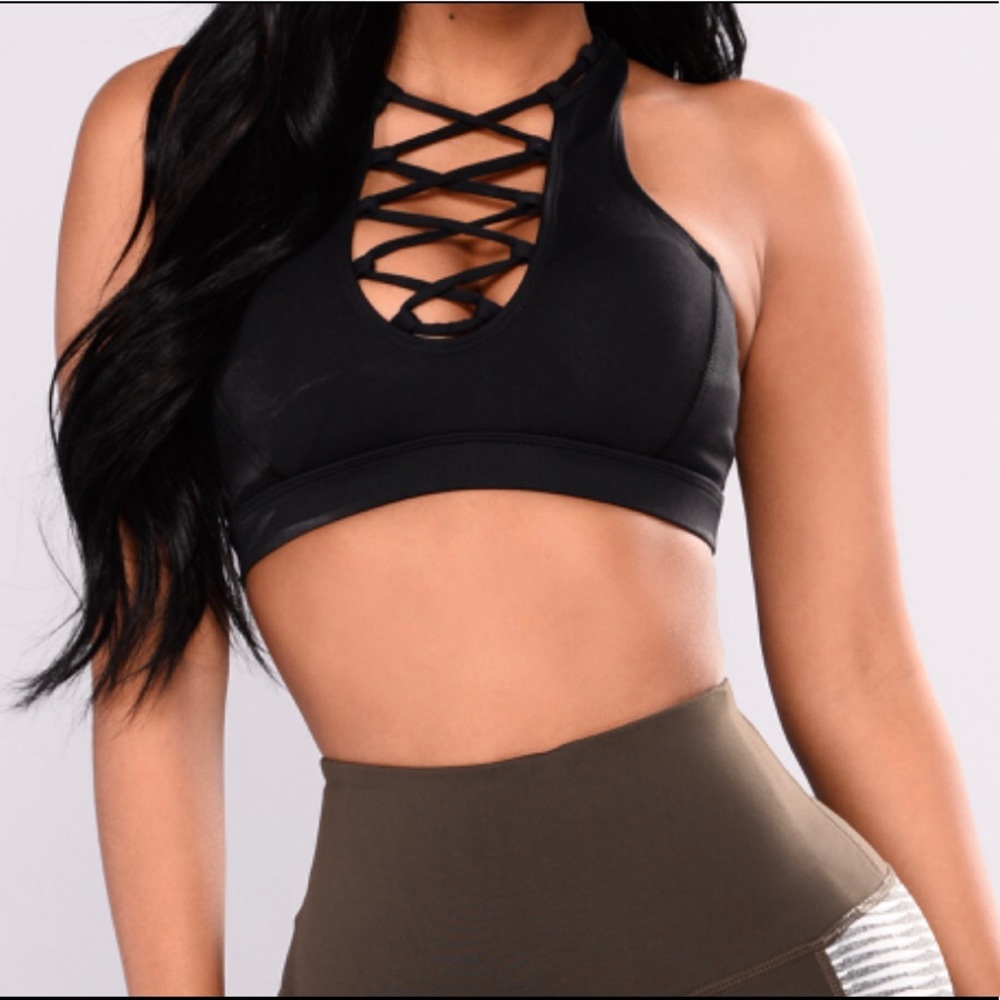Nova Sport Black Sports Bra Size S